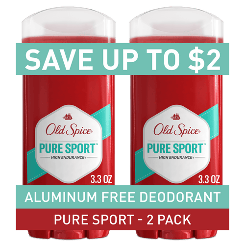 Aluminum Free Men'S Deodorant, High Endurance Pure Sport, 3.4 Oz (2 Pack)